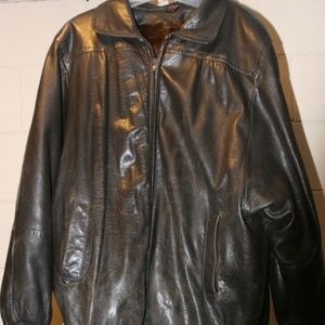 Well worn soft Leather Jacket - Dark Brown